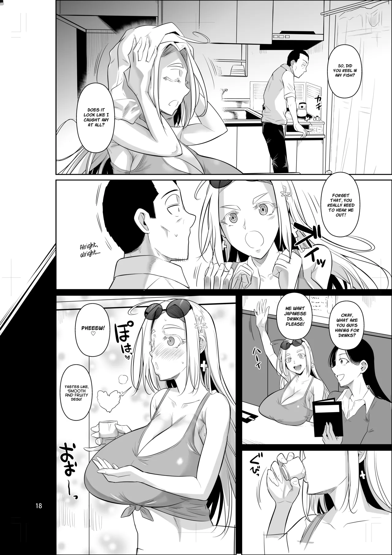 Hentai Manga Comic-A Plain Old Man From The Employment Ice Age Lands a Job at a Foreign Student Dorm Teaching The Blonde Bombshell a Lesson-Read-19